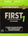CAMBRIDGE ENGLISH: FIRST (FCE) 1 (2015 EXAM) PACK STUDENT'S BOOK + CD